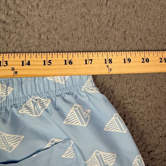 Lacoste Swim Trunks Mens XL Blue Mesh Lined Bathing Suit Shorts Geometric Print - Picture 6 of 9